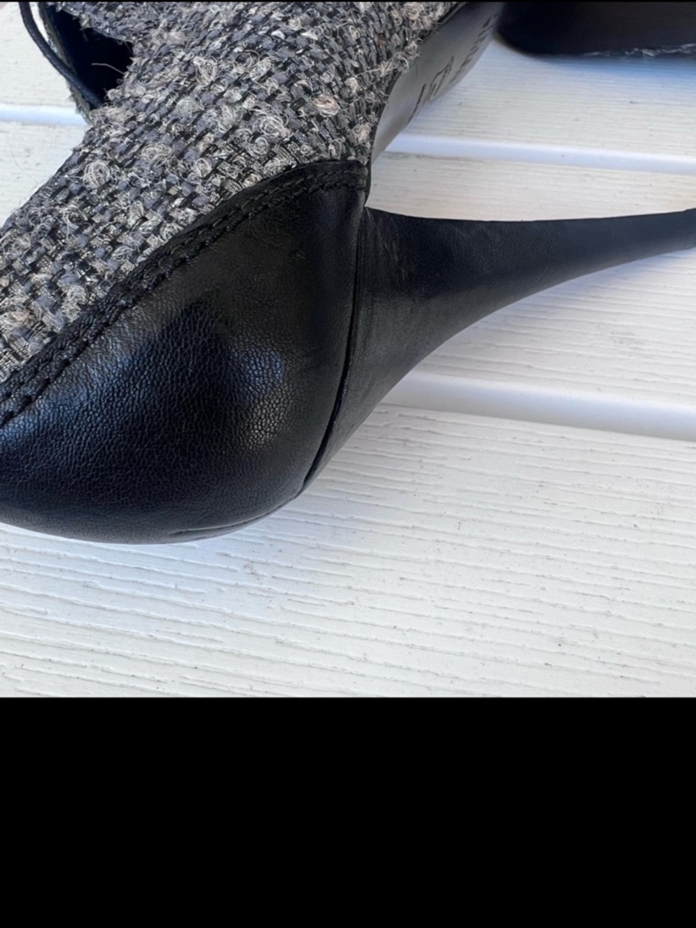 Stuart Weitzman Tweed Lace Up Heels Bootie Oxford Cap Toe Stiletto Size 8 - Picture 10 of 15